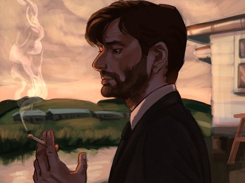 rough week 🚬
-
-
-
#davidtennant #broadchurch #alechardy #art #myart 
inspired by Just One More by mikenotike on ao3!