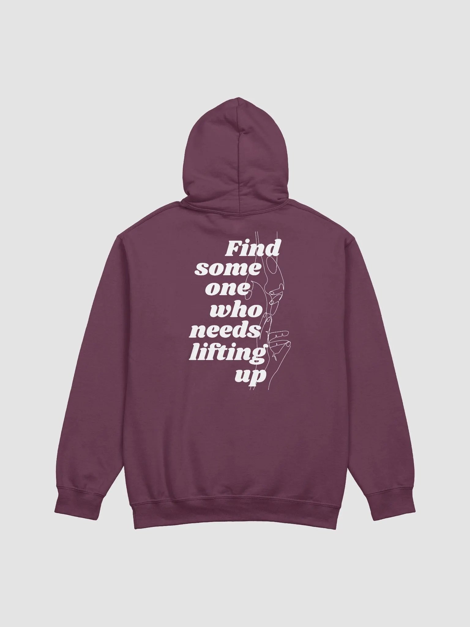 Find Some One Who Needs Lifting Up Maroon Hoodie product image (3)
