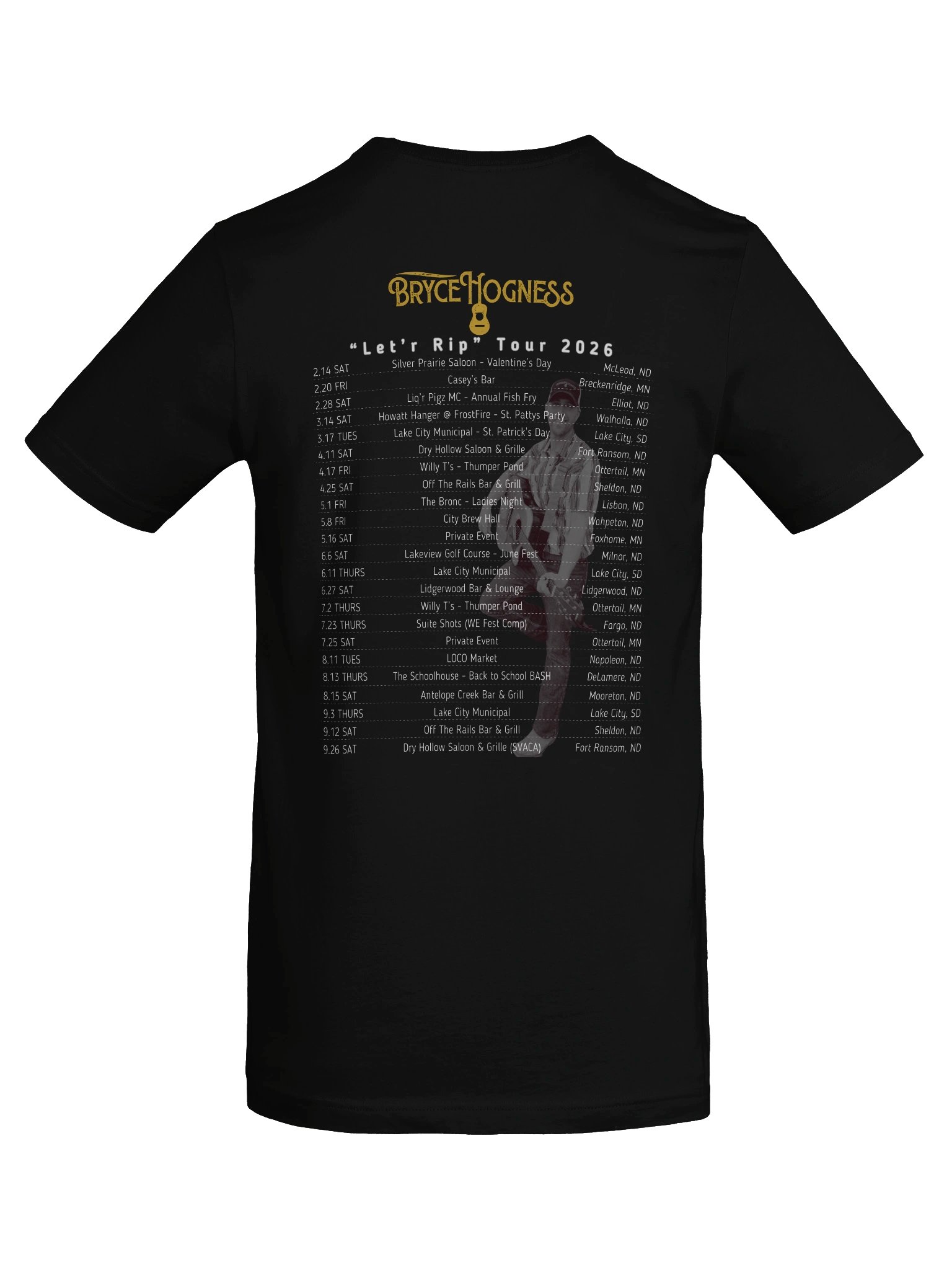 "Let'r Rip 2026 Tour" Bryce Hogness Midnight Black Tee product image (8)