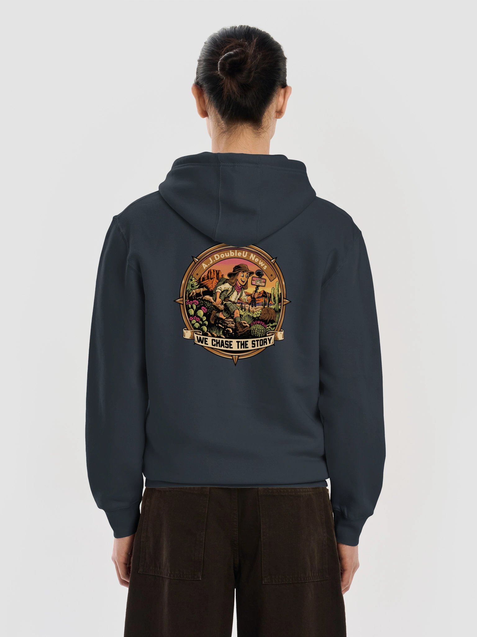 Blue Premium Zip Hoodie - A.J. DoubleU News Desert Story product image (6)