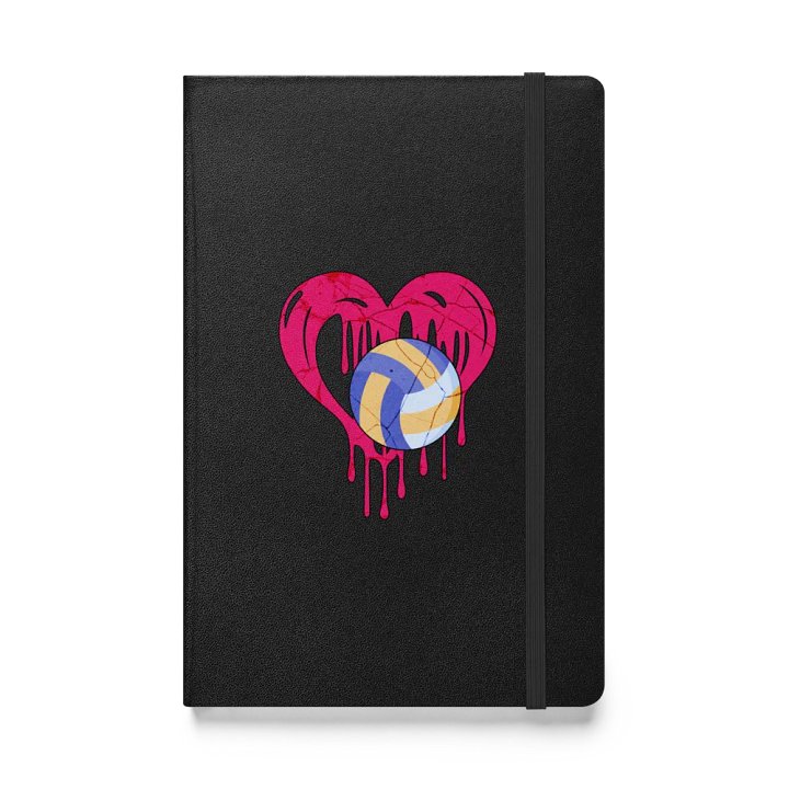 Heart Volleyball Cracked Love Hardcover Journal product image (1)