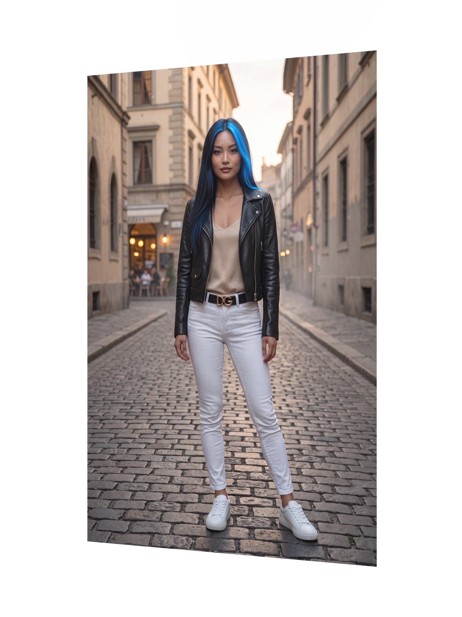 Blue-Haired Street Style City Poster product image (8)