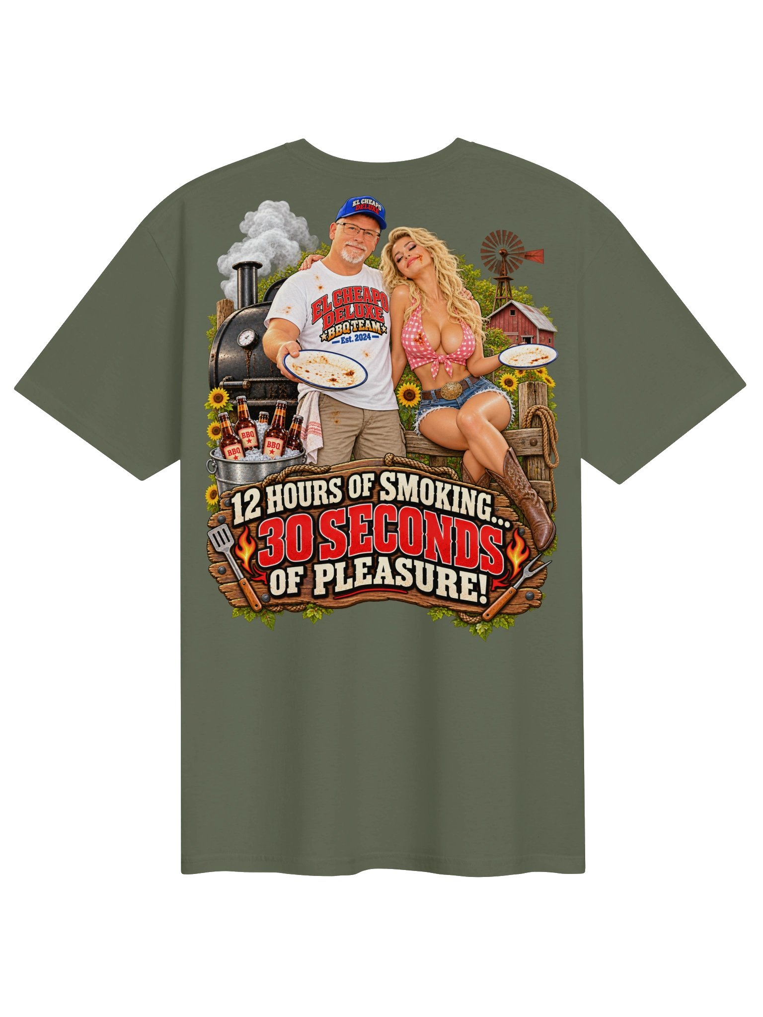 El Cheapo Deluxe BBQ Team - 12 Hour Brisket Tee product image (58)