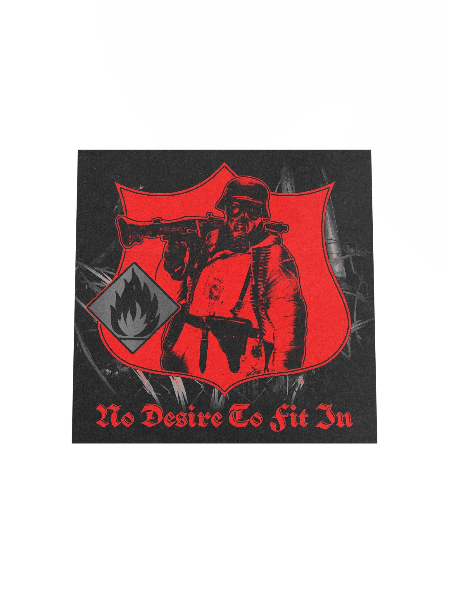 "NO DESIRE TO FIT IN" POSTER RED product image (18)