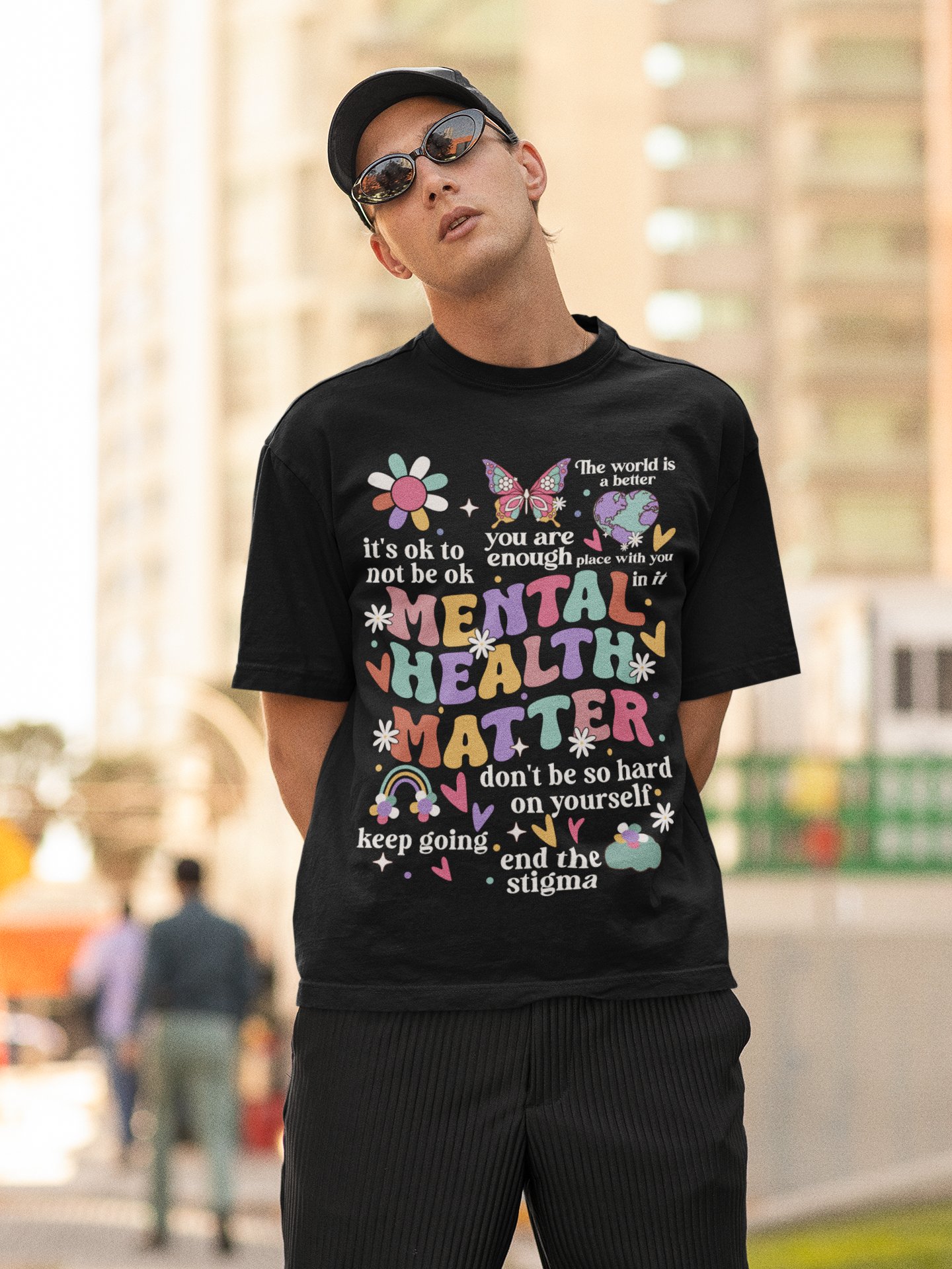 Mental Health Matter – Affirmations for Self-Compassion Unisex T-Shirt product image (124)