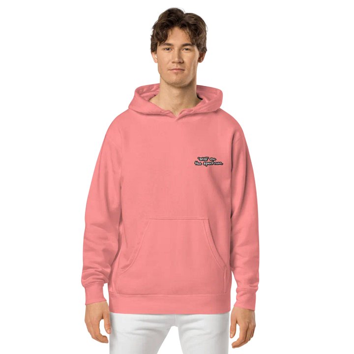 *still* on the spectrum (L.C. bubble design 2) embroidered pigment hoodie product image (2)