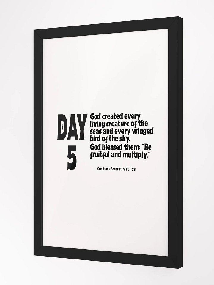CREATION: DAY 5 Christian, Jesus, faith, God, Bible, Christianity, Jesus Christ, religion, Bible Verse, Love product image (3)