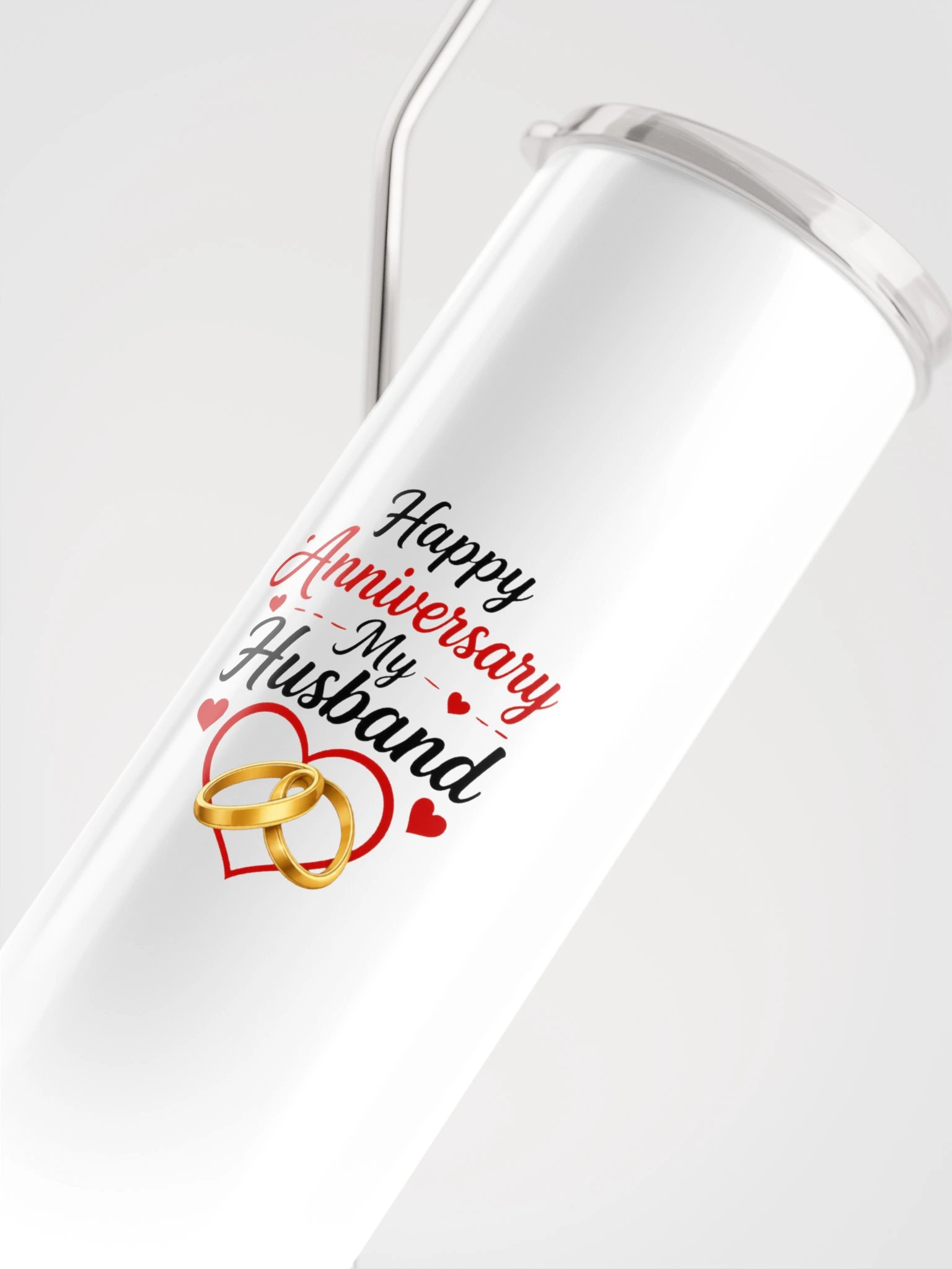 Happy Anniversary My Husband Tumbler - Wedding Rings product image (5)