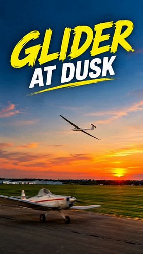 Watch this glider turn through the evening sky before settling into a smooth glide toward the horizon.

A beautiful glimpse o...