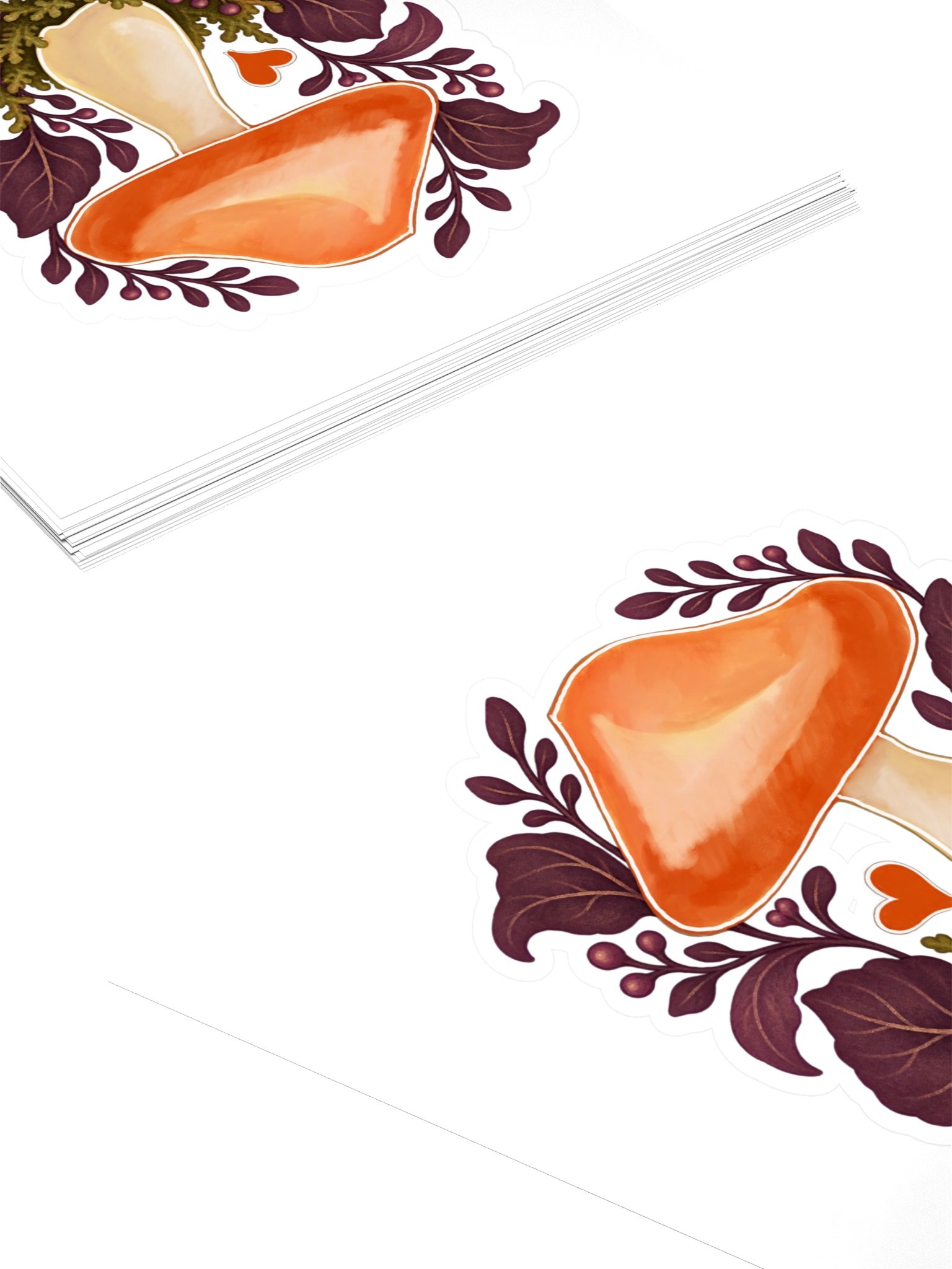 Orange Mushroom Kiss Cut Sticker product image (4)