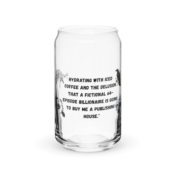 Noir Crow & Rose Skull Can Glass product image (1)