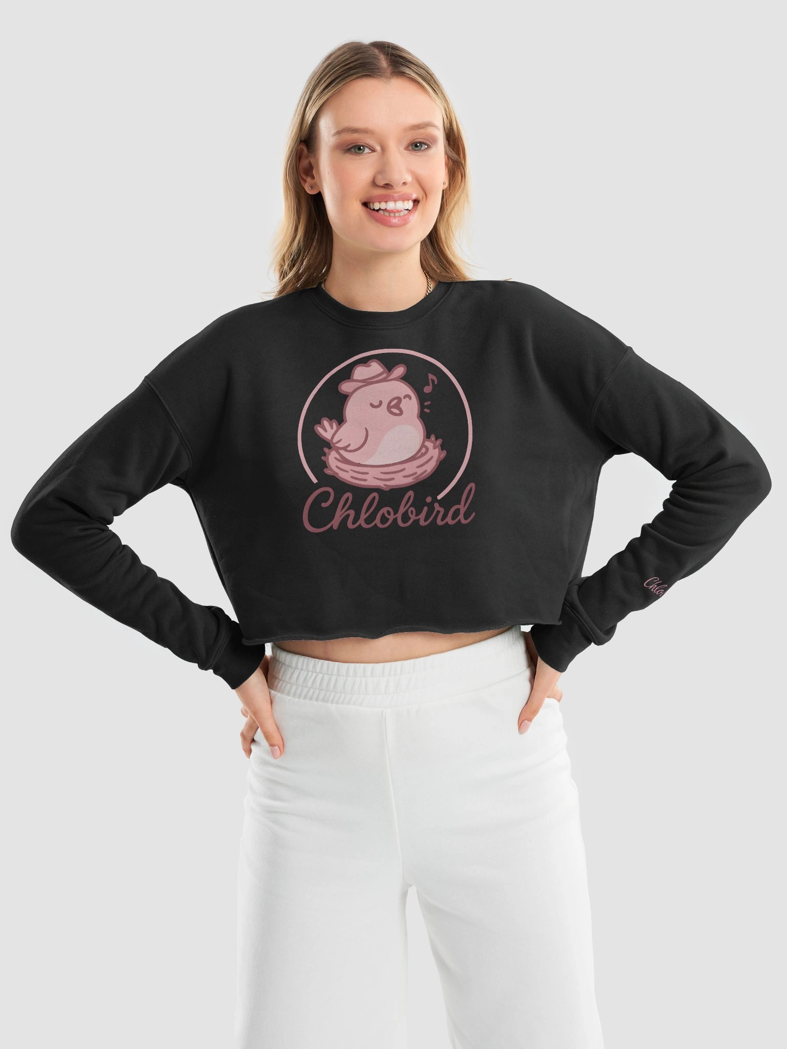 Chic Cursive Crop Sweatshirt - Chlobird Collection product image (9)