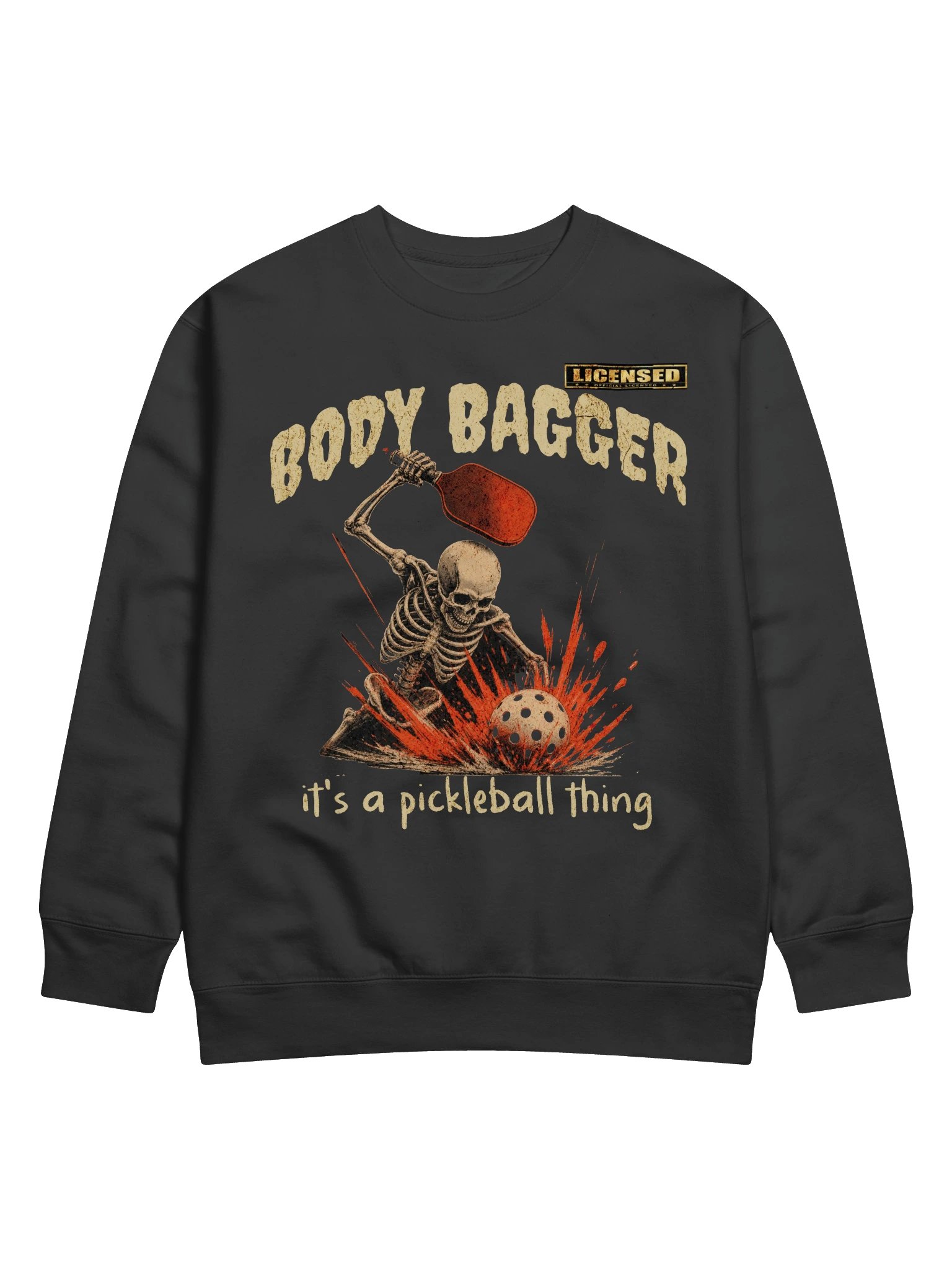 Body Bagger Halloween Pickleball Sweatshirt | Funny Horror Crewneck product image (1)