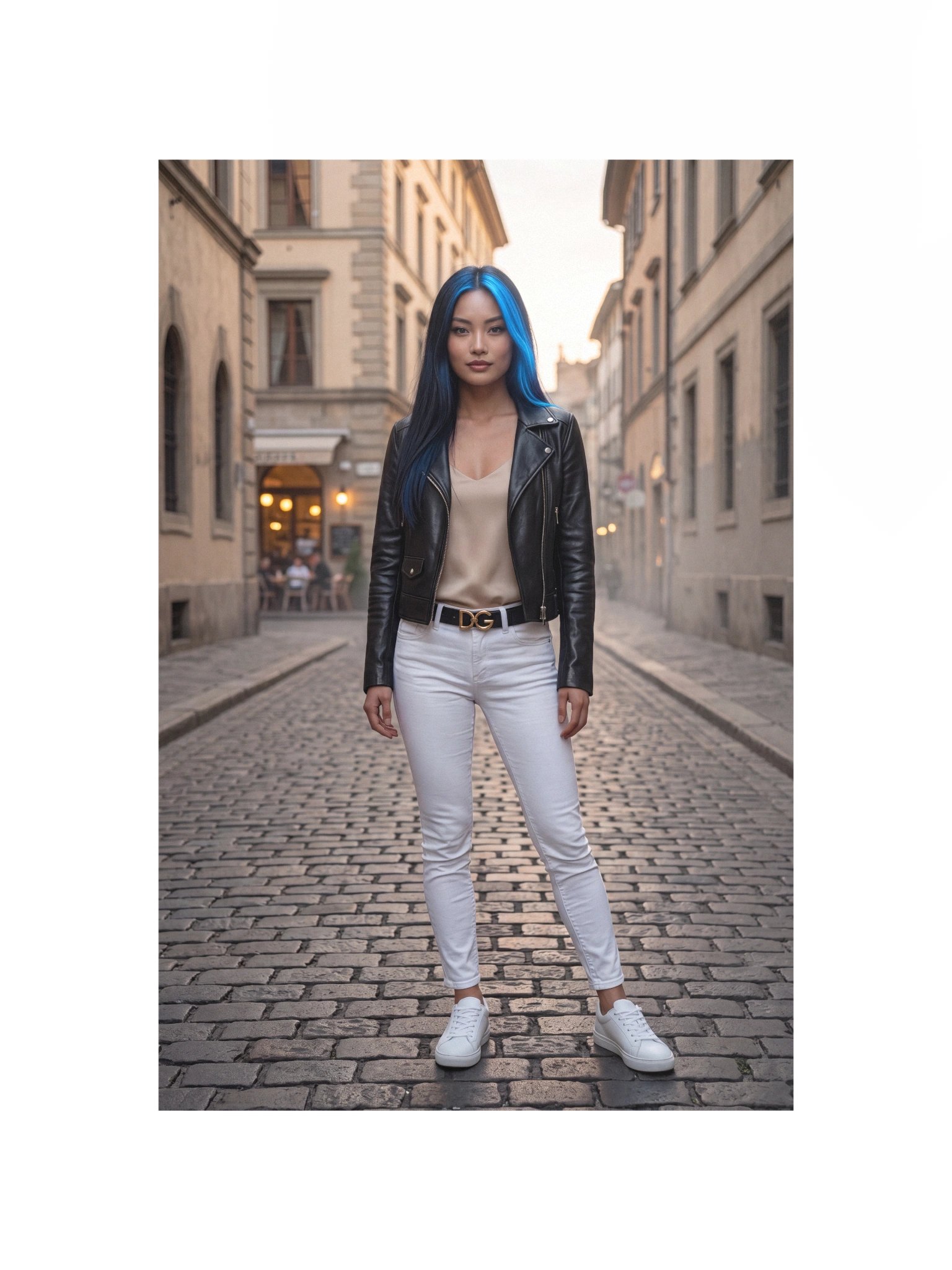 Blue-Haired Street Style City Poster product image (10)