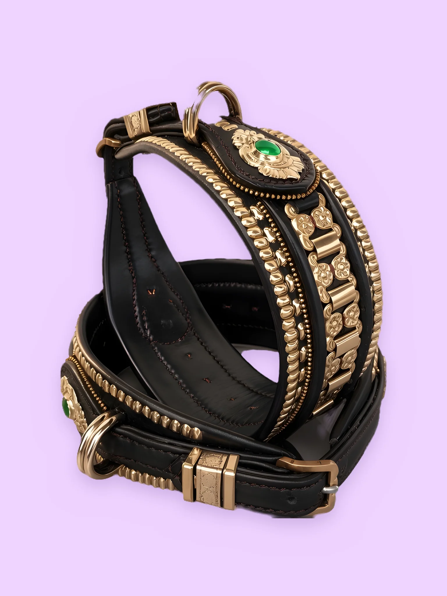 Premium Ethnic Indonesian Handcrafted Leather Dog Collar & Leash Sets product image (3)