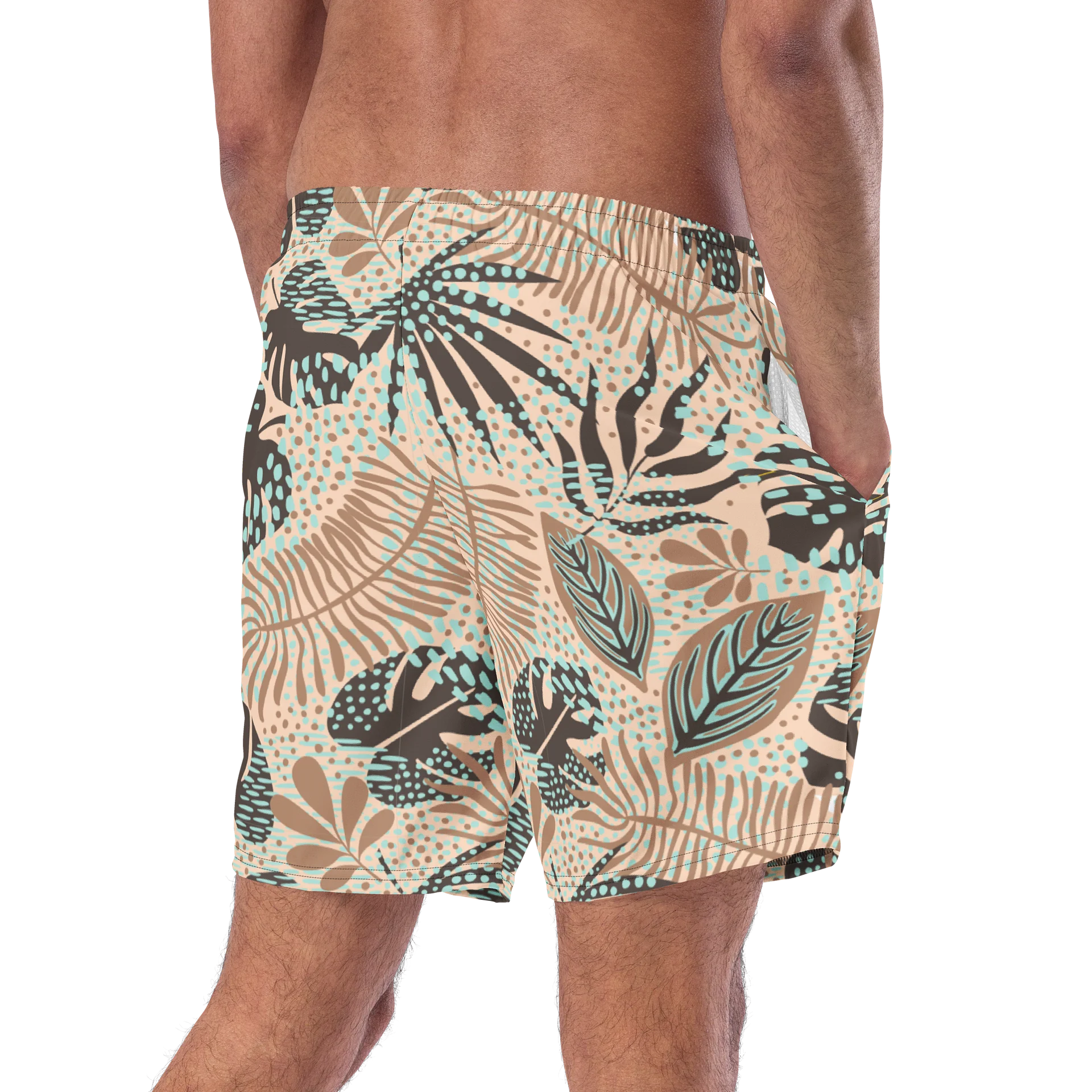 Comfortable Swim Trunks with Tropical Print product image (9)