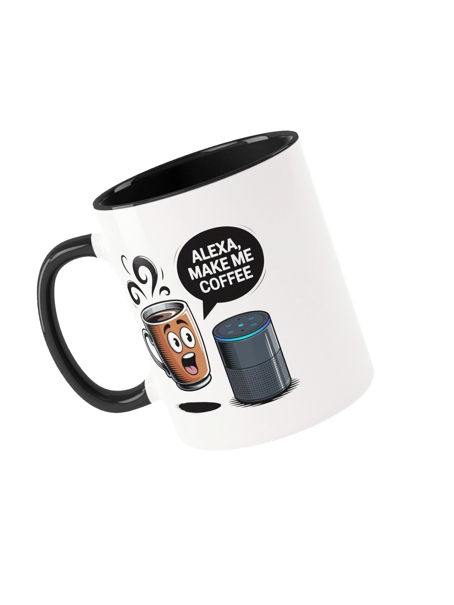 Alexa Make Me Coffee Funny Mug - with Color Inside product image (3)