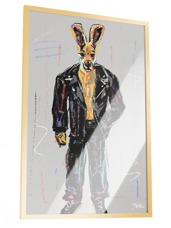 Framed Poster Wall Art: Biker Kangaroo product image (2)