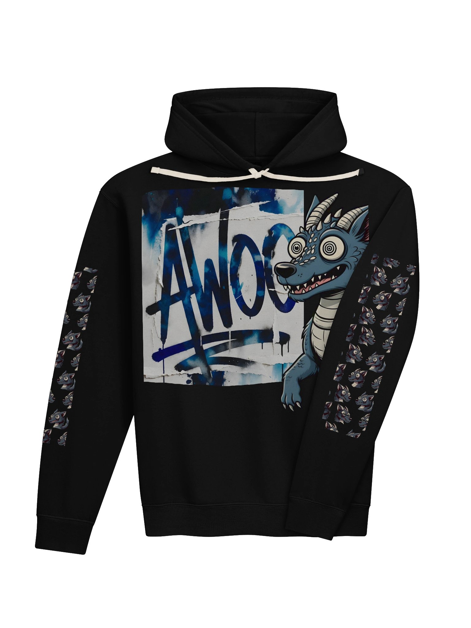Whimsical DragonWolf Pack Hoodie product image (21)