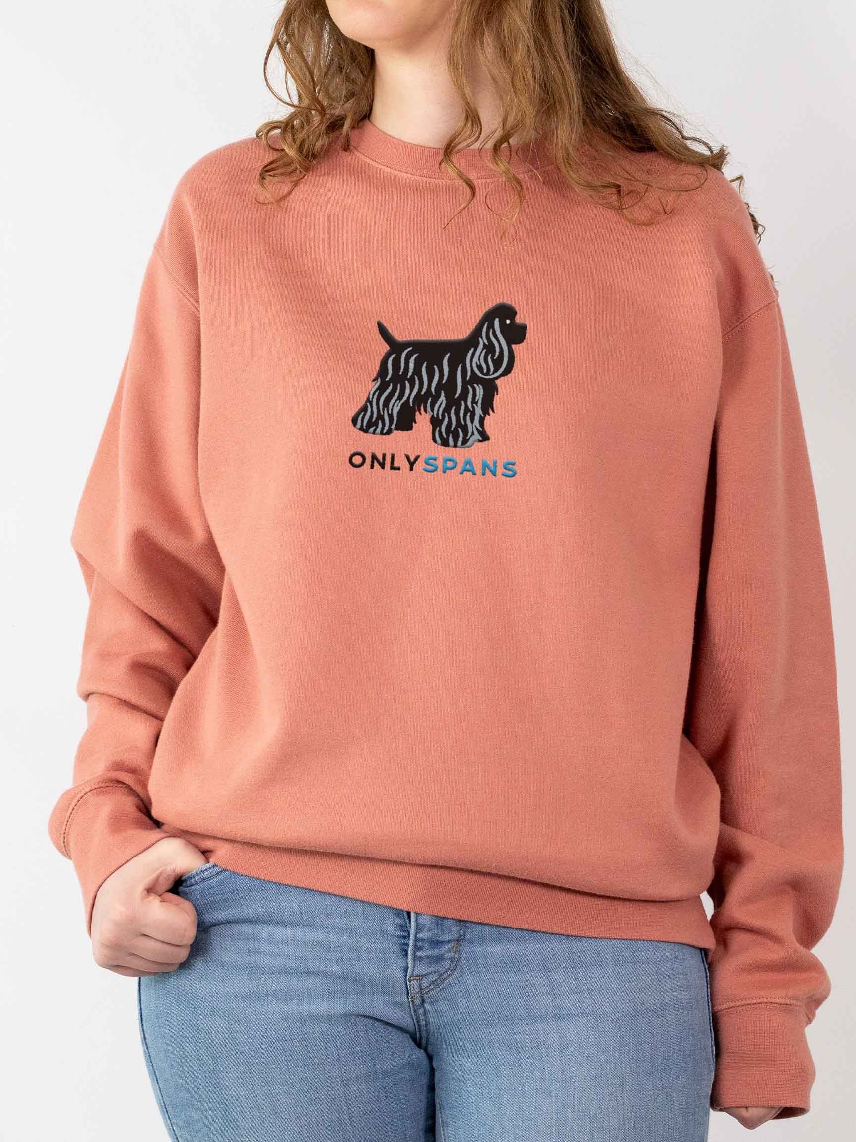 Only Spans Sweatshirt (Embroidered) of an American Cocker Spaniel(Black) product image (2)