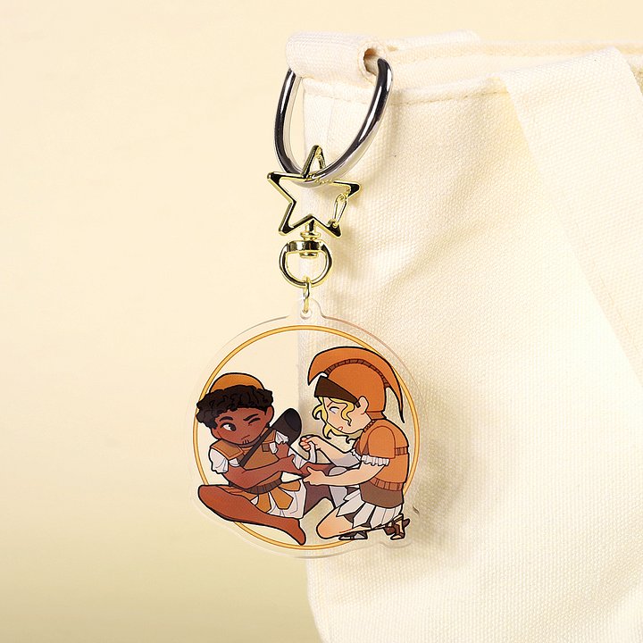 Achilles and Patroclus Acrylic Charm (pre-order) product image (1)