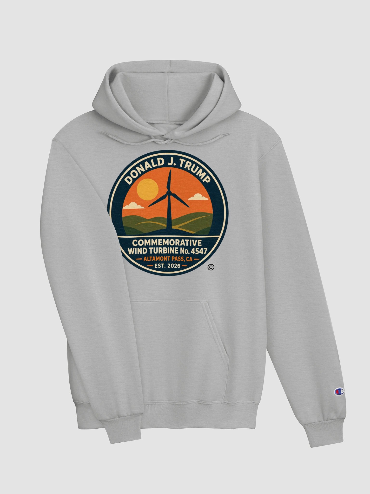 Champion Unisex Hoodie - Donald J. Trump Commemorative Wind Turbine No. 4547™ product image (3)