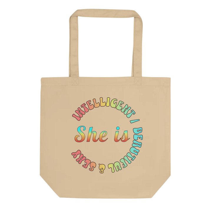 She Is Intelligent Beautiful And Sexy Empowerment Circle Tote Bag product image (1)