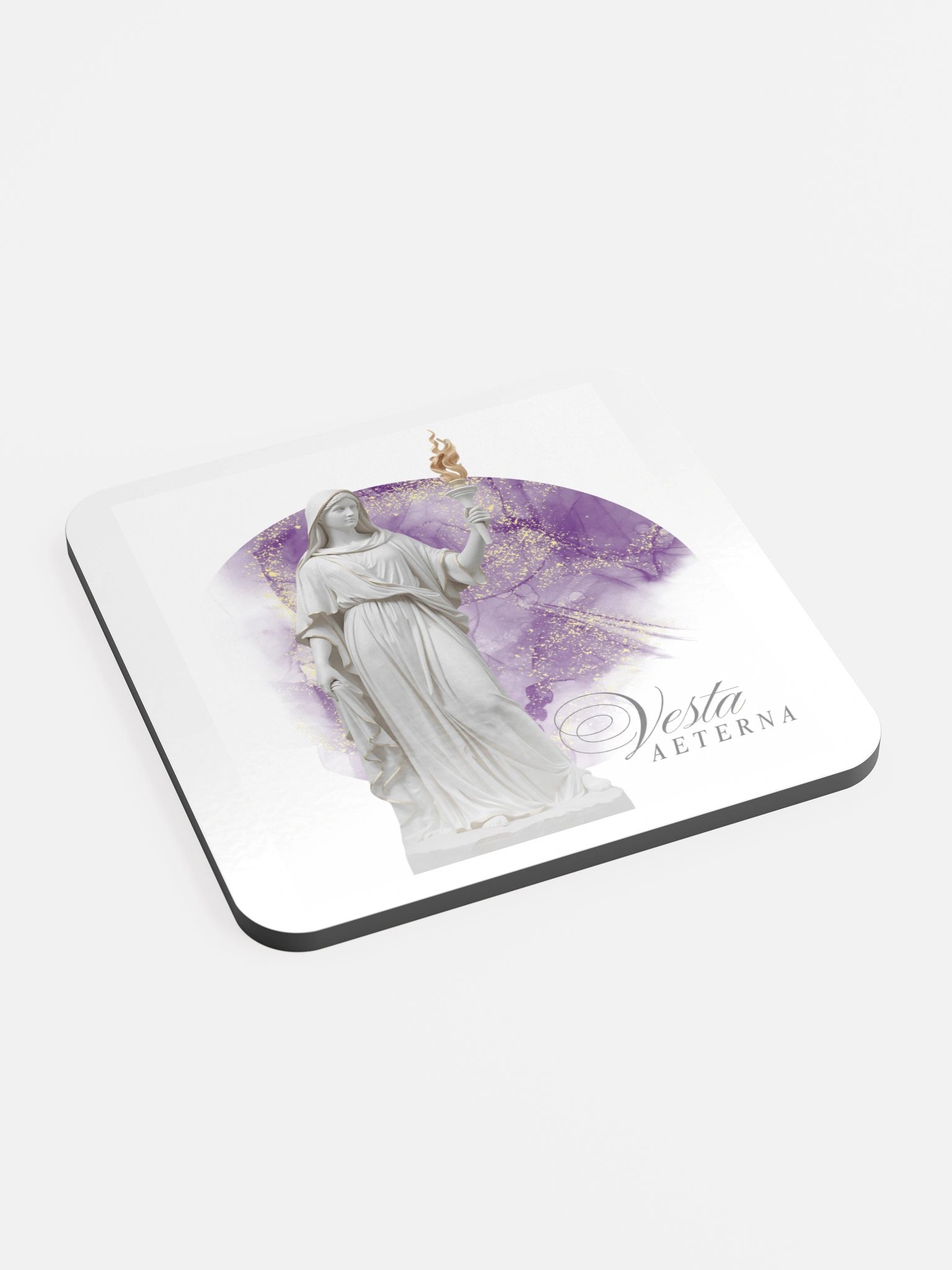 Vesta Glossy Cork Coaster (purple) product image (2)