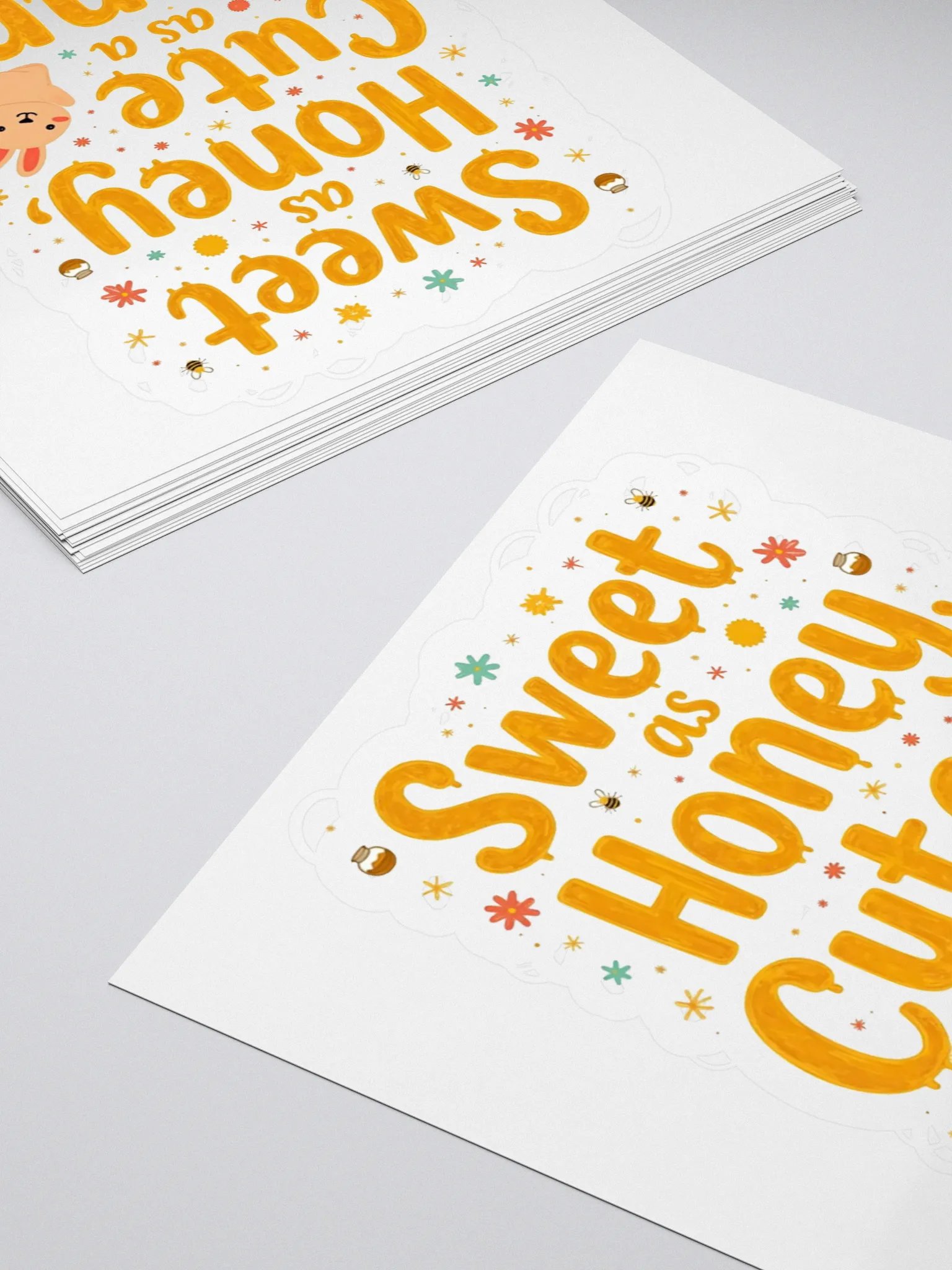 Sweet as Honey, Cute as a Bunny Kiss Cut Stickers product image (11)