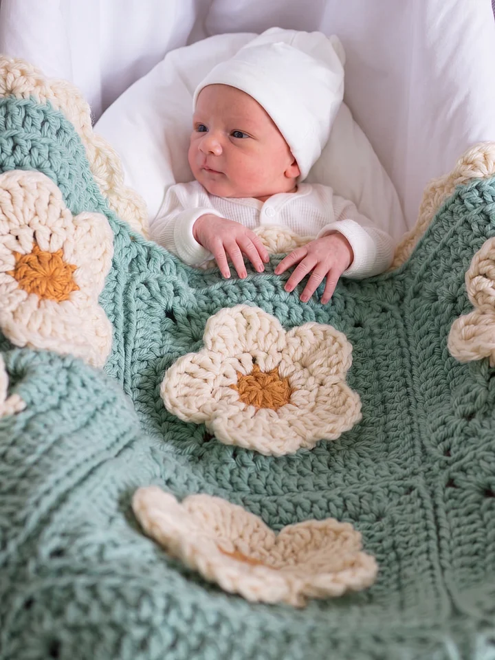 Cozy Petals Baby Blanket Crochet Pattern product image (1)