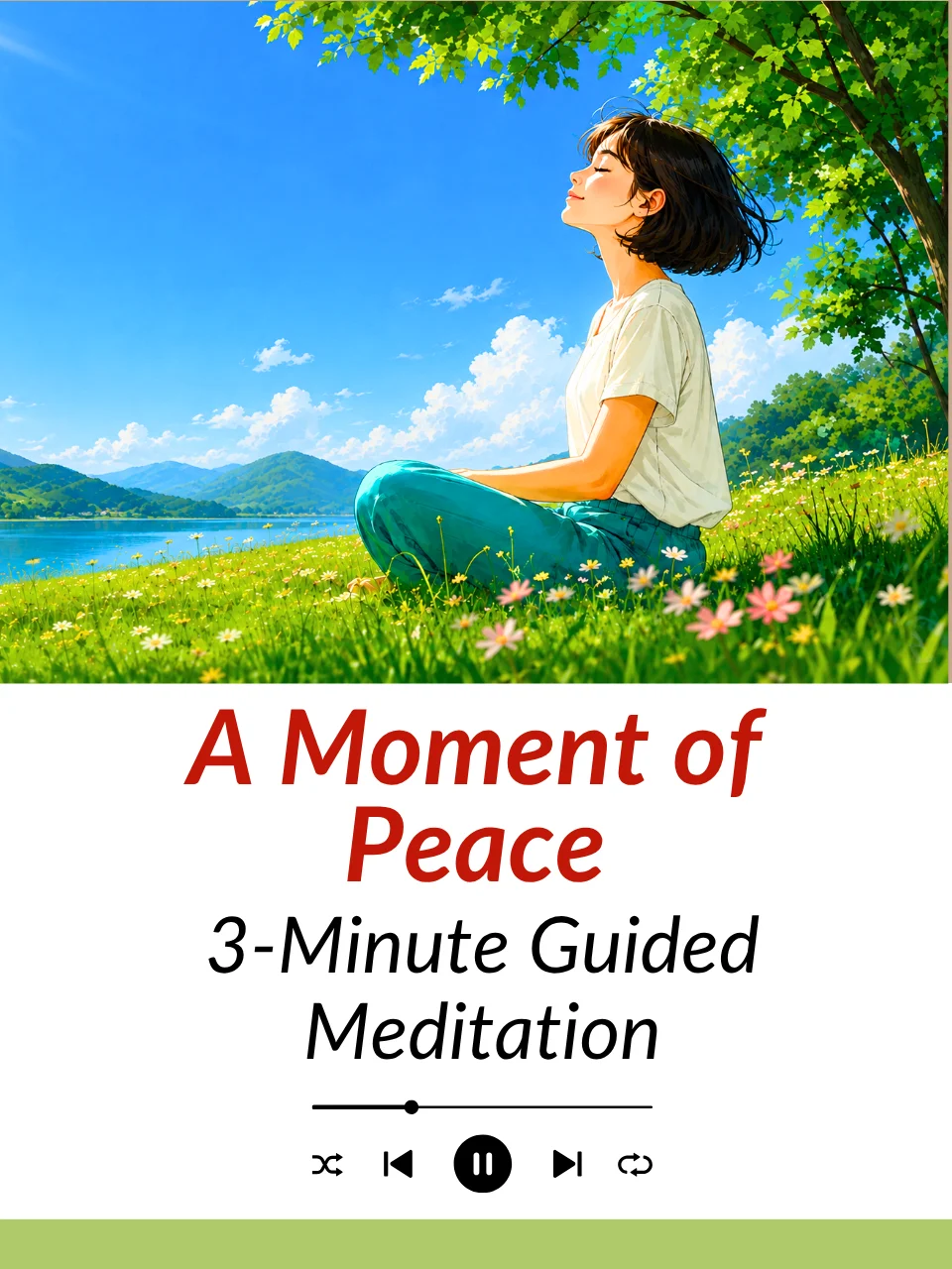 3-Minute Guided Meditation | A Moment of Peace | Mp3 Download product image (1)