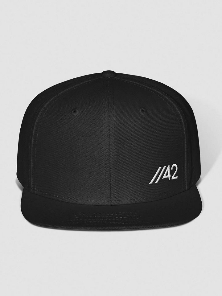 //42 "FLAT BRIM" CAP (WHITE THREAD) product image (2)