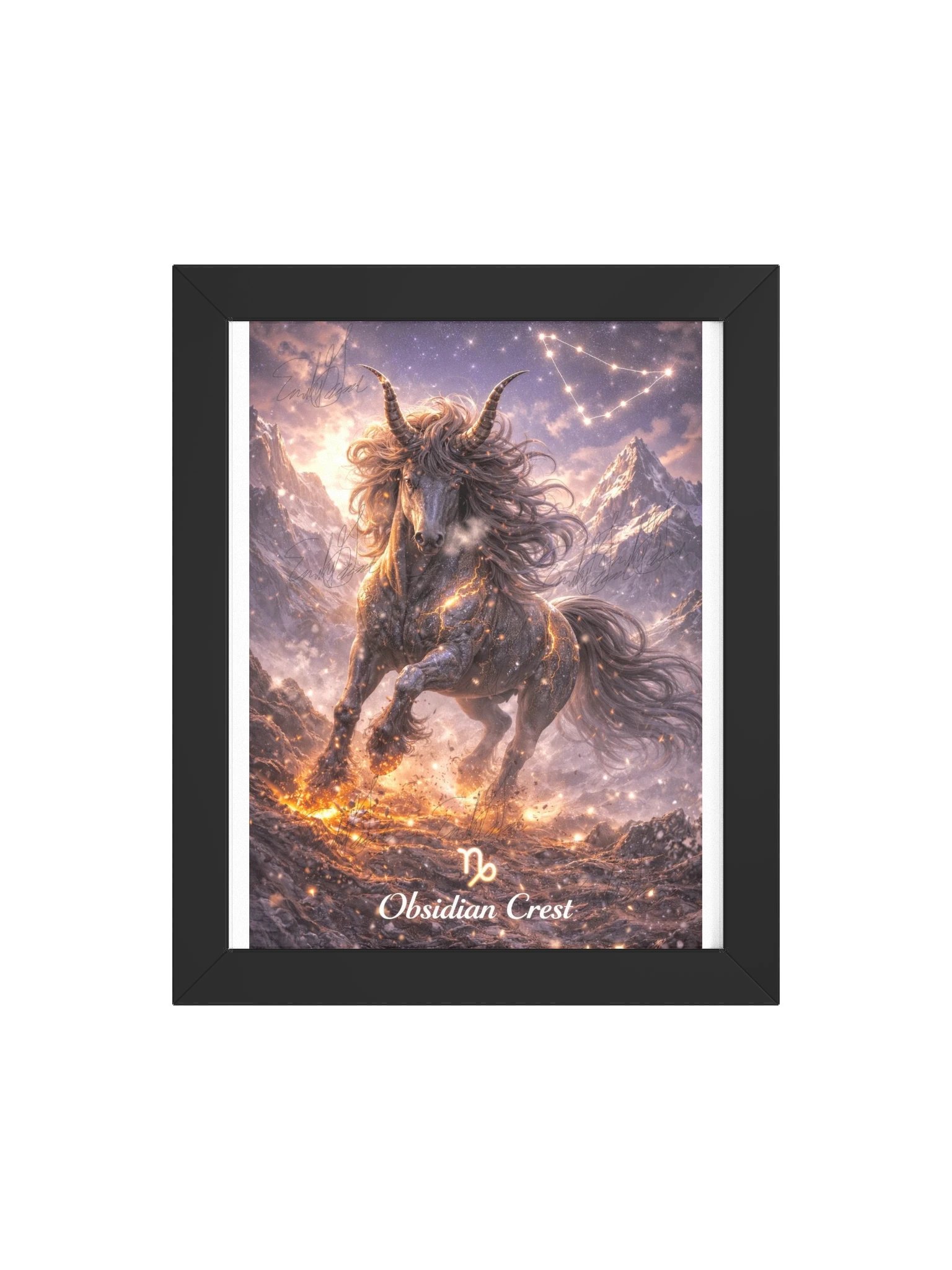 Obsidian Crest Capricorn Zodiac Poster product image (34)