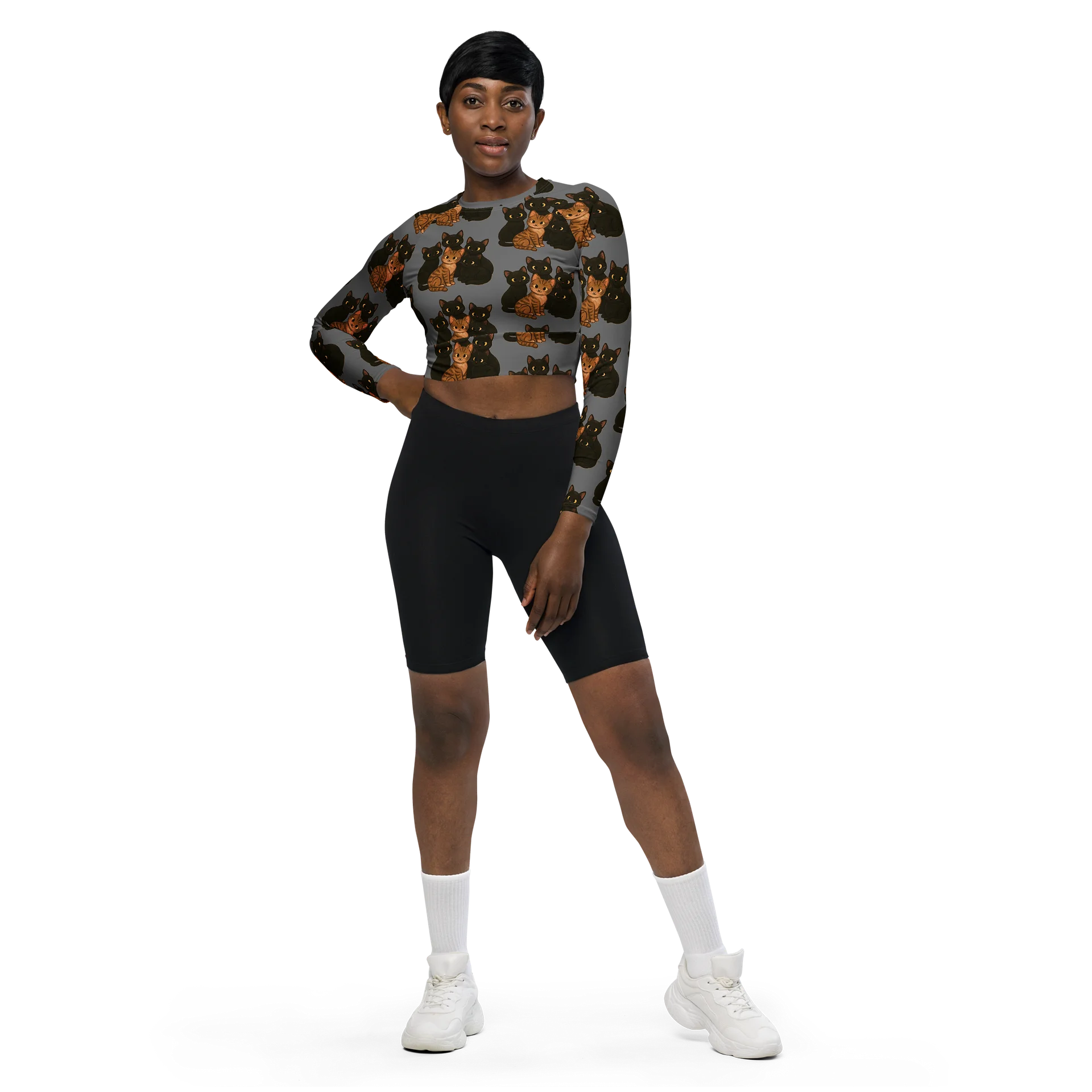 Cat brigade All-Over Print Crop Top product image (1)