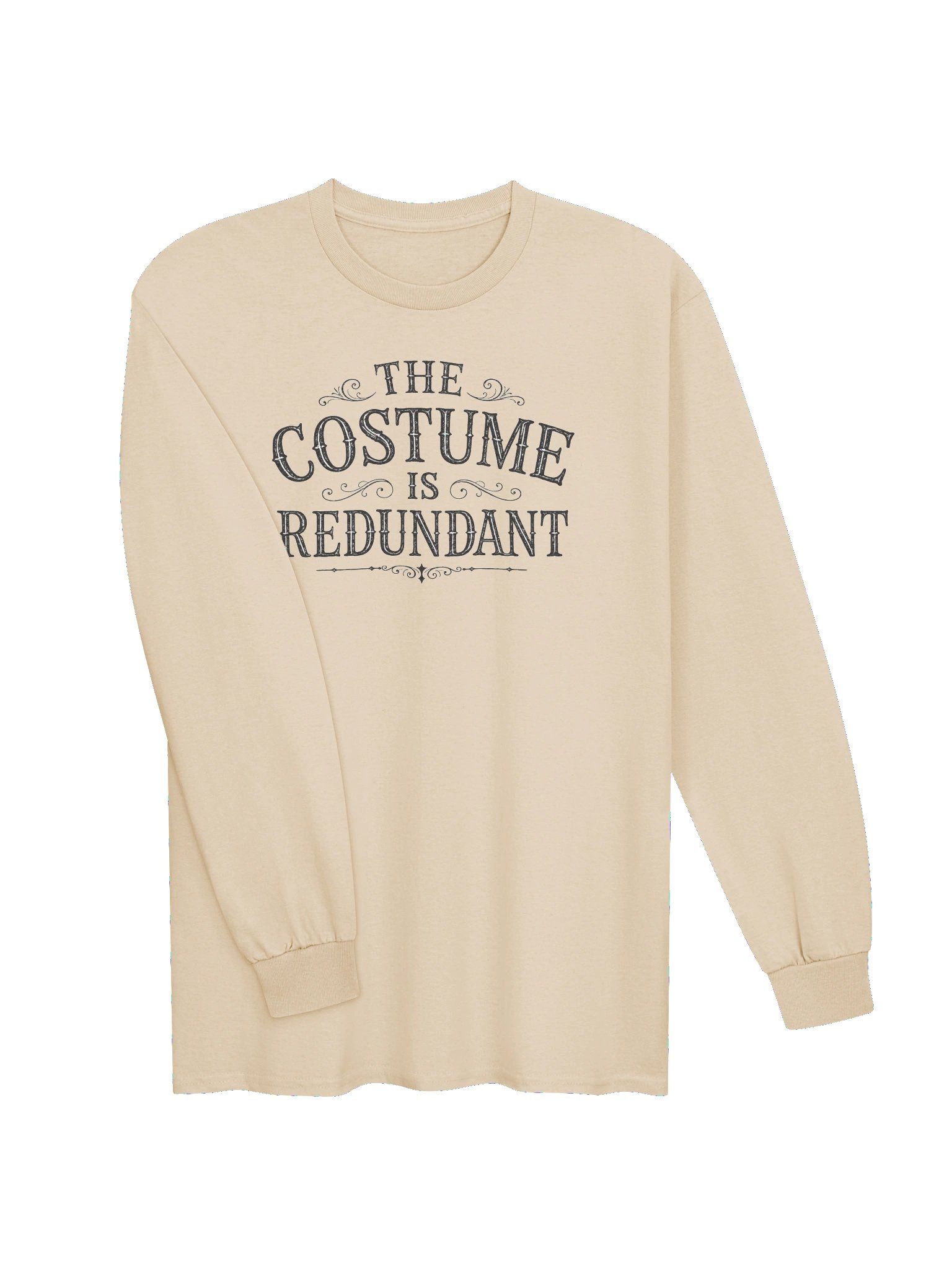 THE COSTUME IS REDUNDANT Halloween Unisex Cotton Long Sleeve T-Shirt product image (3)