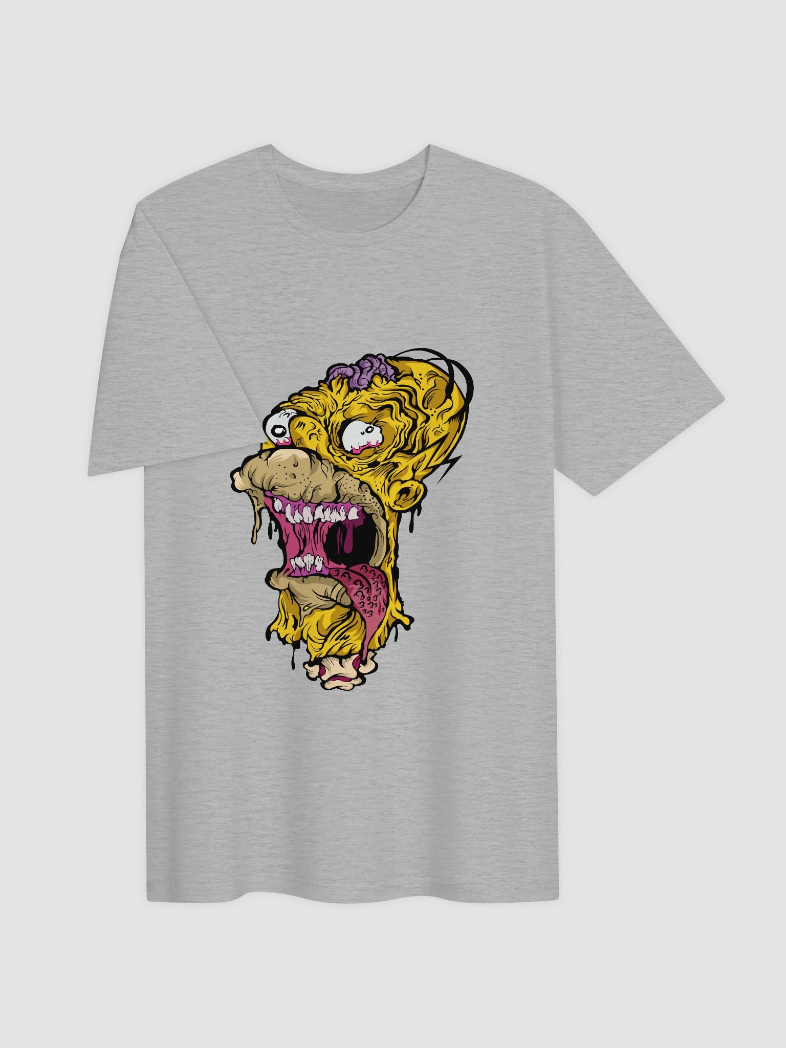 Frantic Zombie Face Unisex T-Shirt product image (6)