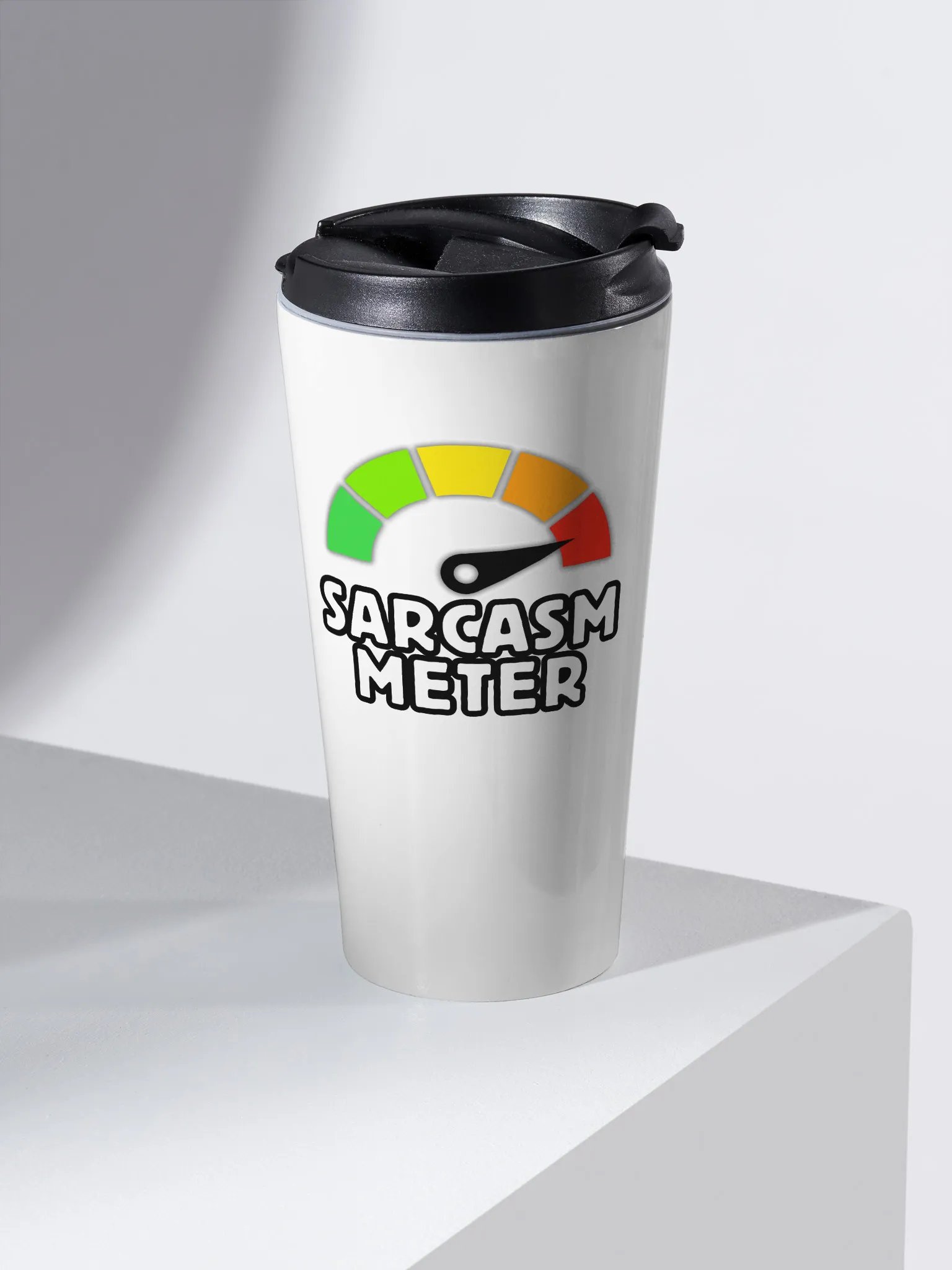 Sarcasm Meter Travel Mug – 100% Full, Just Like You! product image (2)