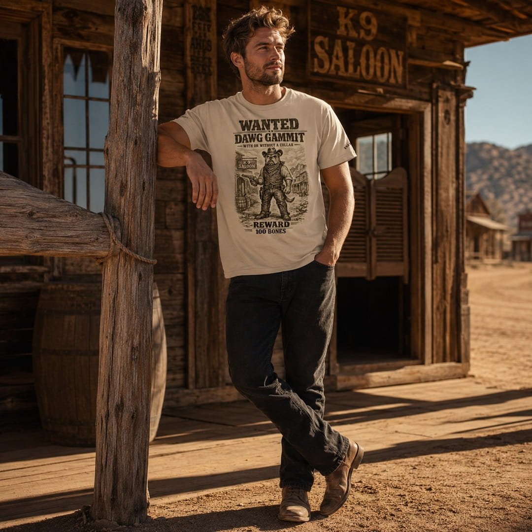 DAWG GAMMIT™ WANTED Bulldawg Triblend T-Shirt product image (2)