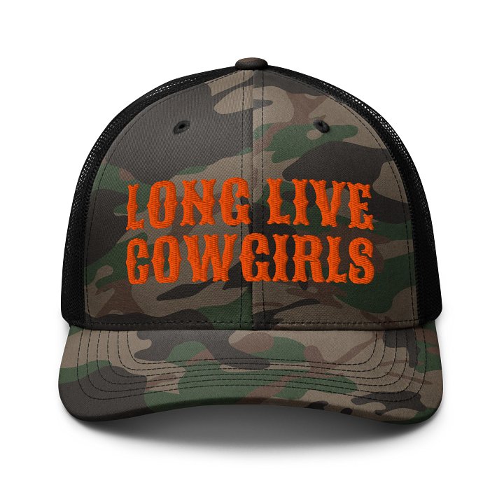 LONG LIVE COWGIRLS Camo Trucker Hat product image (1)