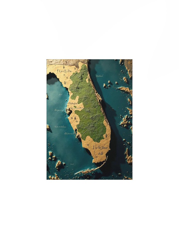 La Florida (1565): Biophilic 3D Relief Map of the First Frontier product image (5)