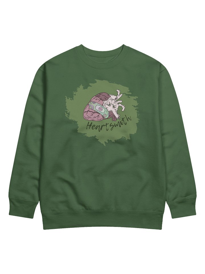 Heartsmith – Band Logo Sweatshirt (Green and Tan Edition) product image (1)