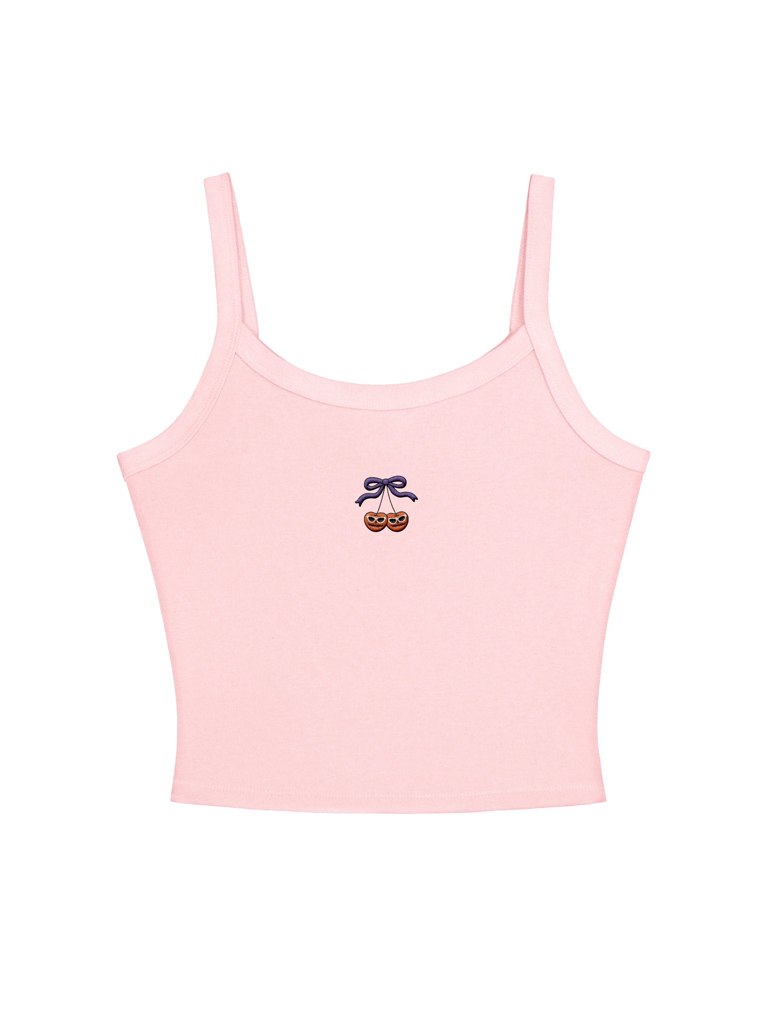 summerween pumpkin cherries embroidered tank top product image (2)
