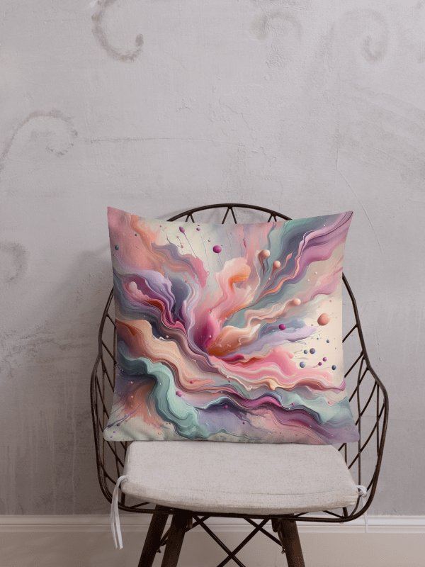 Pastel Swirls Premium Pillow | AI Design product image (1)