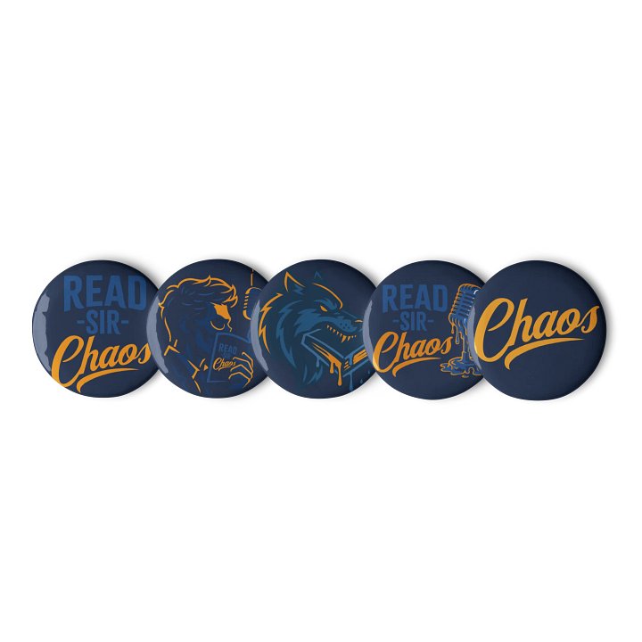 Read | Sir Chaos Button Pin Set product image (1)