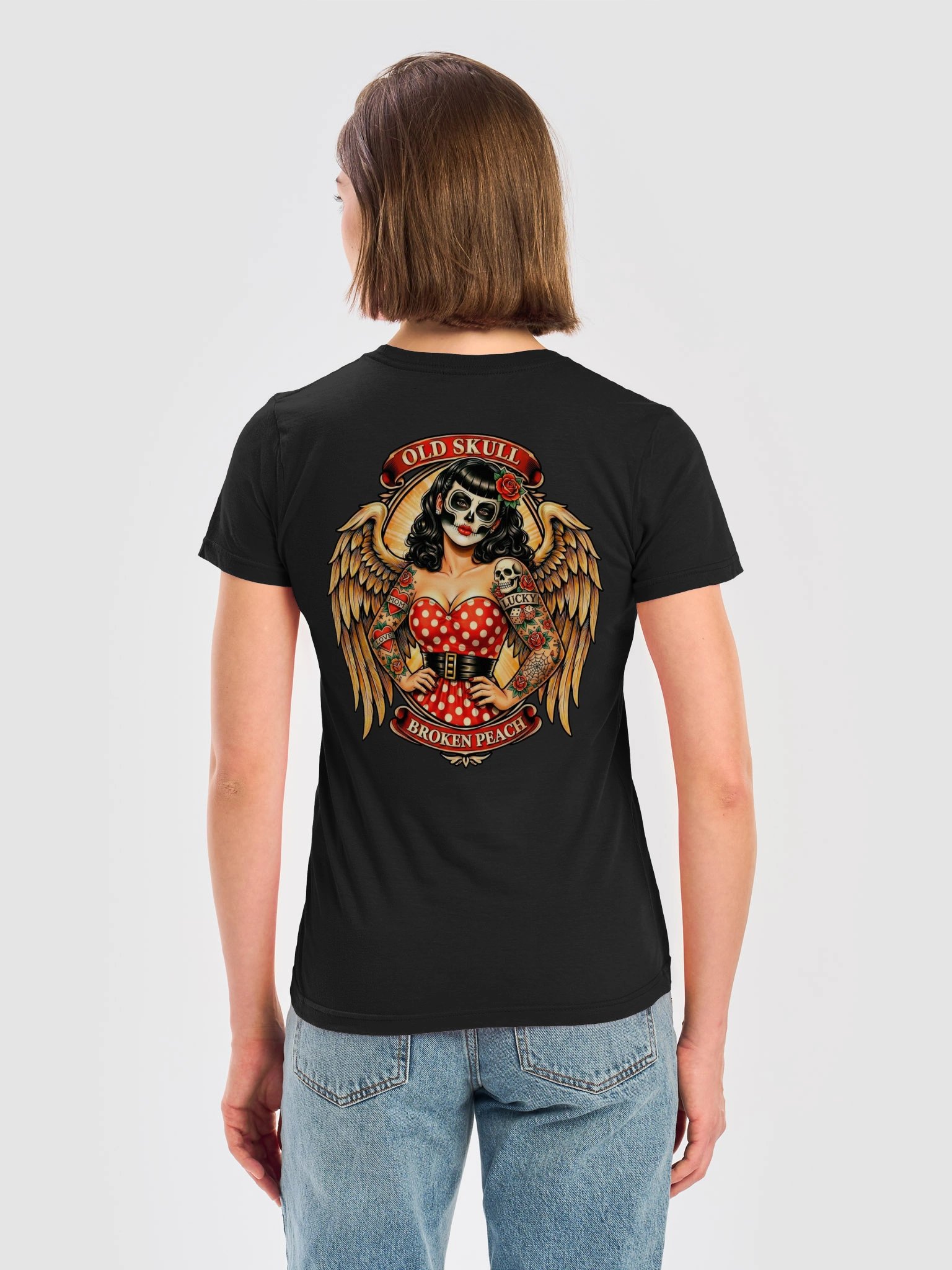 Broken Peach – Old Skull Halloween T-Shirt II product image (6)