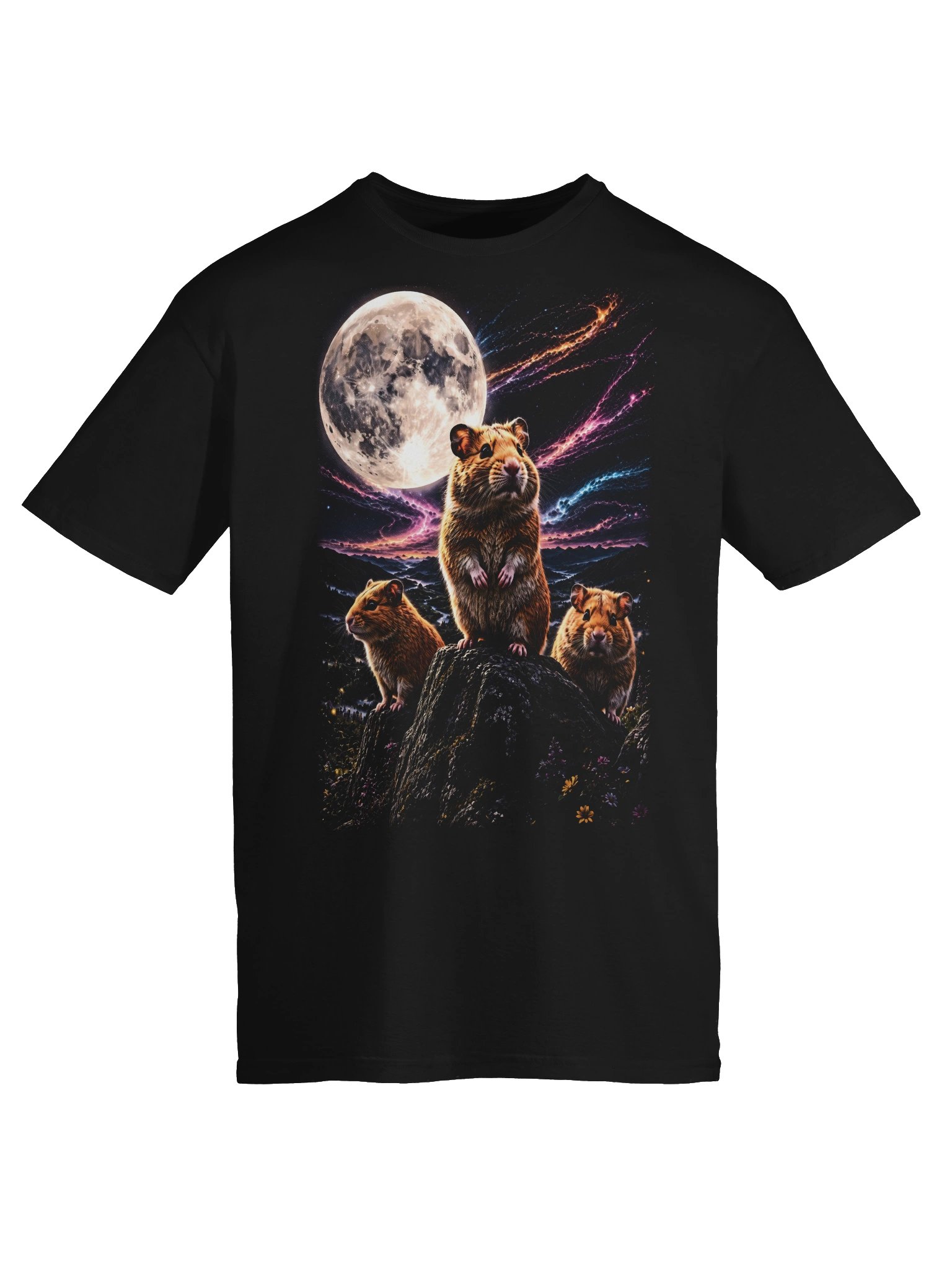 Hamster Howling Moon Tshirt | Unexpected Legends Shirt product image (4)