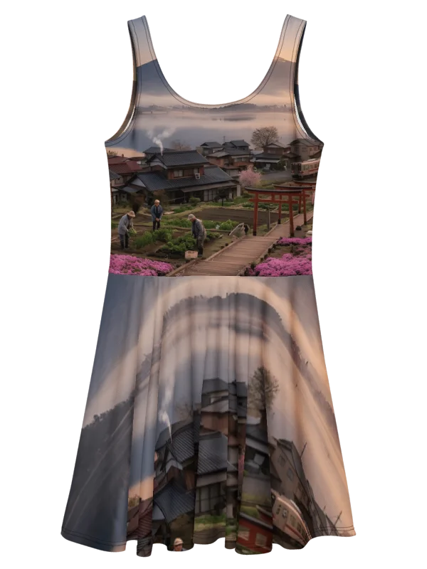 Mount Fuji Skater Dress | Sleeveless A-Line Casual Dress product image (2)