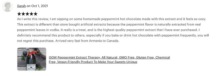 Pure Peppermint Extract 250mL product image (2)