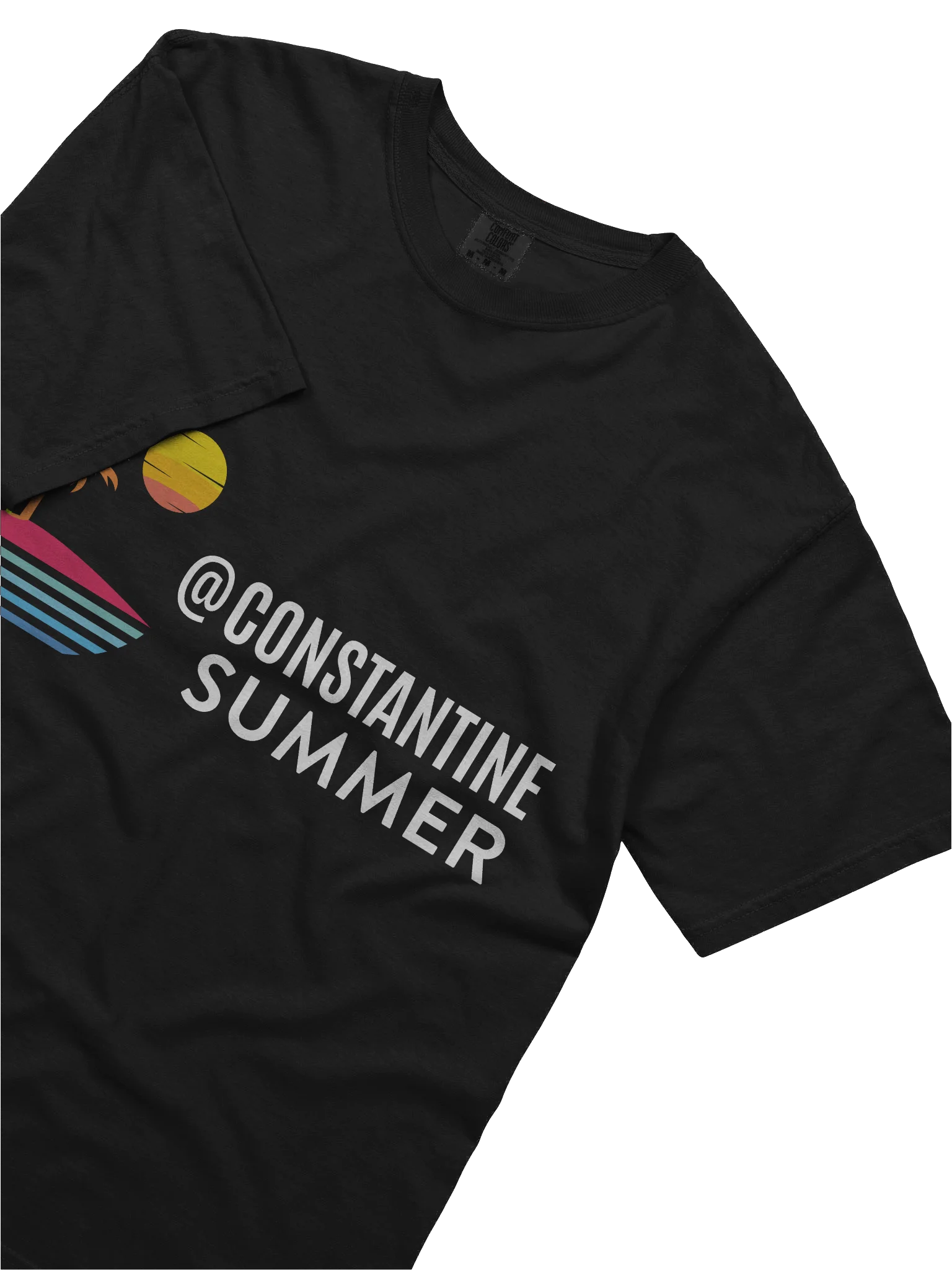 @CONSTANTINESUMMER: TROPICAL SUNSET VIBE T-SHIRT by Comfort Colors (black) product image (5)