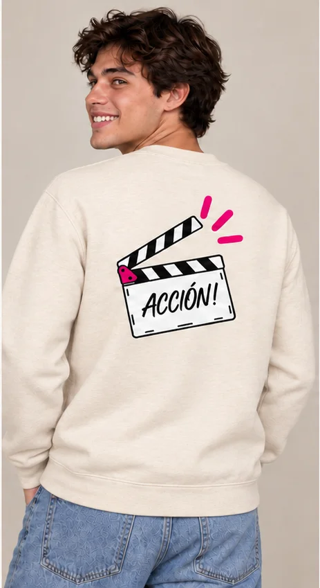 Sudadera sin capucha «ACCIÓN!» product image (4)